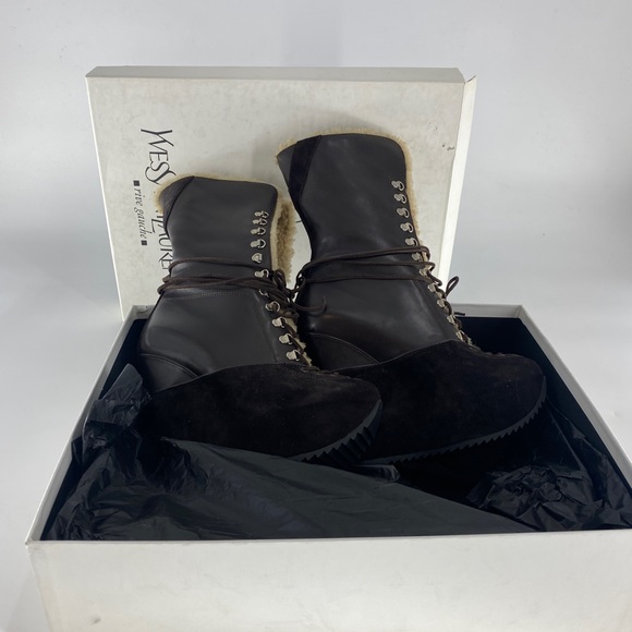 YSL
Ariane shearling/suede platform boots NWT - Picture 8 of 10